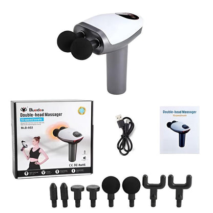 BLD-922 Compact And Quiet Double-Head Portable Massager With 10 Speed Levels