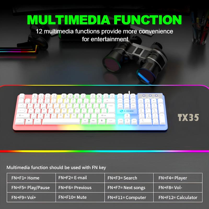 TX35 Limeide RGB Suspension Backlit Gaming Keyboard