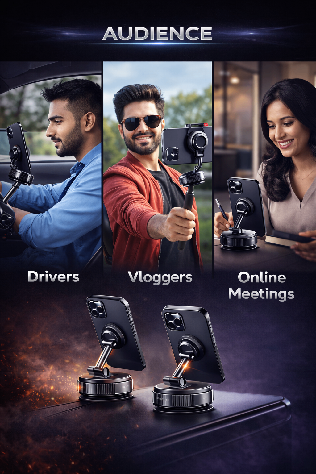 Magnetic Suction Car Phone Mount