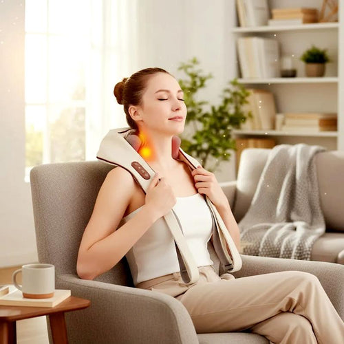 Ultimate Neck & Shoulder Tension Reliever – Wireless 6-Head Trapezius Massager