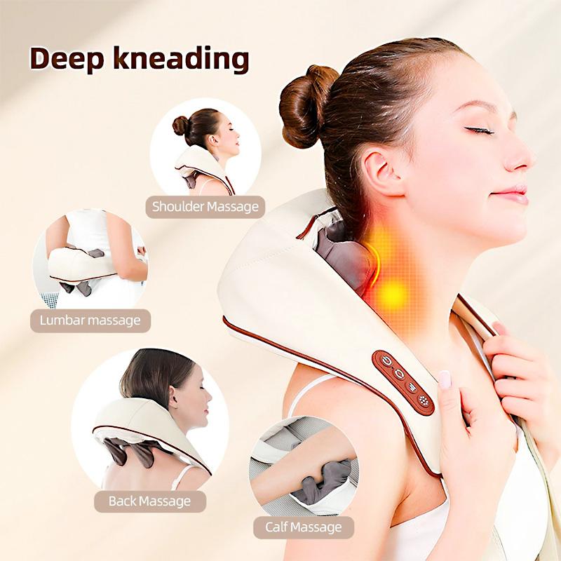 Ultimate Neck & Shoulder Tension Reliever – Wireless 6-Head Trapezius Massager