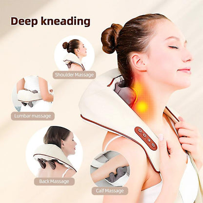 Ultimate Neck & Shoulder Tension Reliever – Wireless 6-Head Trapezius Massager