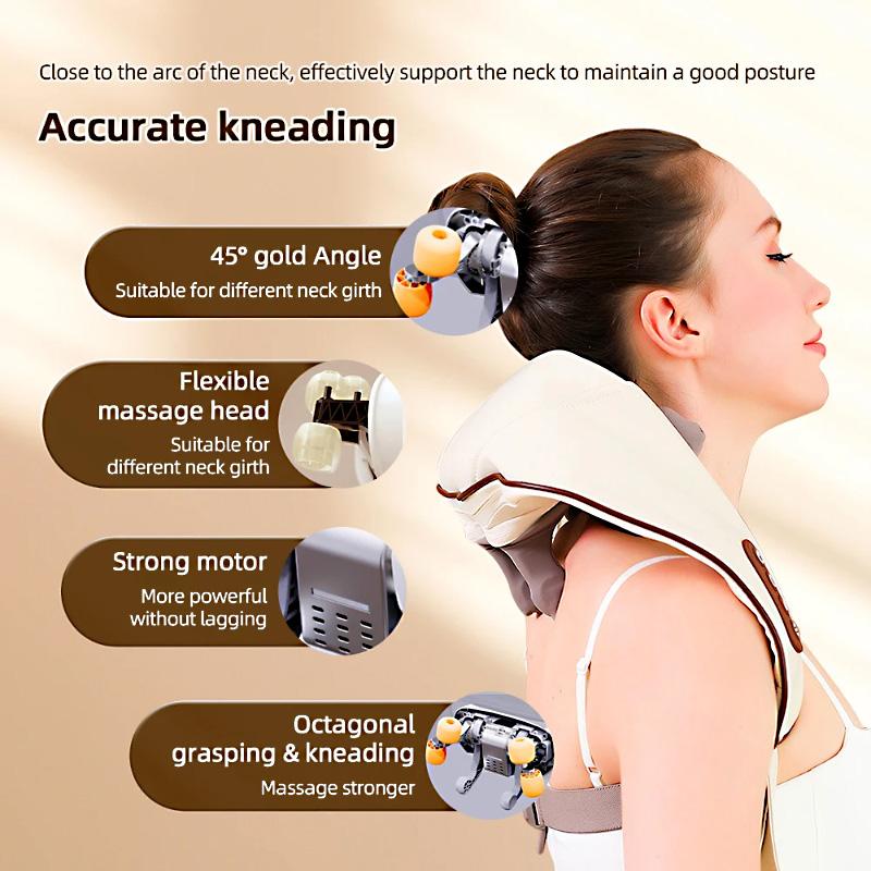 Ultimate Neck & Shoulder Tension Reliever – Wireless 6-Head Trapezius Massager