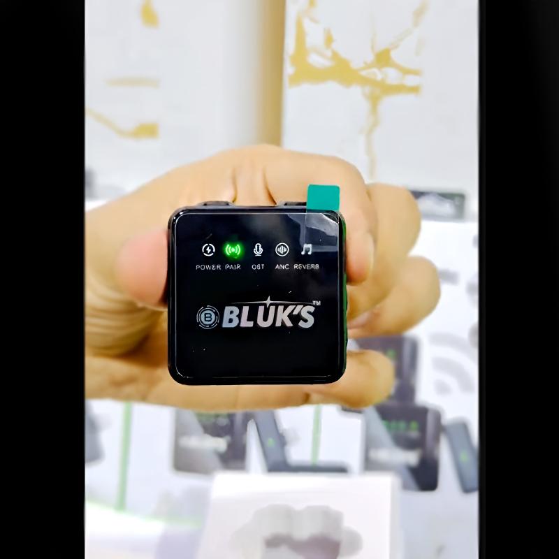 BLUK’S BX-10 Dual Wireless Microphone with ANC, 9ms Low Latency and Dual-Mic Transmitters for Smartphones & Cameras